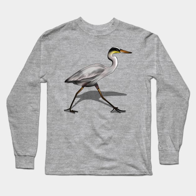 Blue heron Long Sleeve T-Shirt by SuthrnView